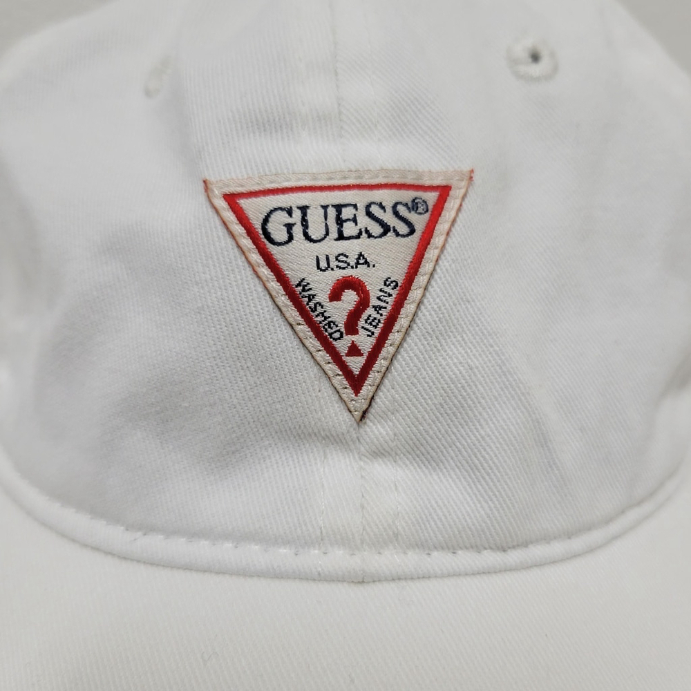 GUESS Women's Baseball Hat White 100% Cotton - Picture 9 of 10